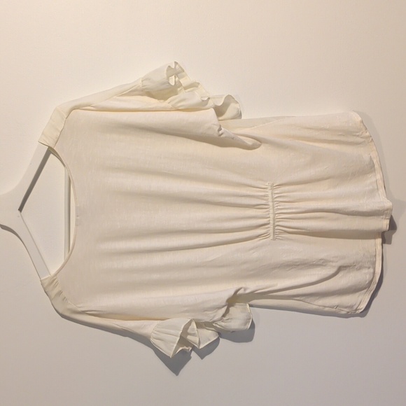 ANTHROPOLOGIE DOLAN mitzi pleated ruffle blouse - size large - Picture 7 of 10